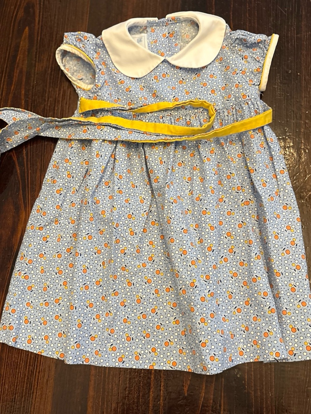 Little English Blue Floral Peter Pan Collar Dress